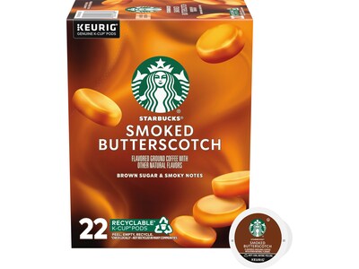 Starbucks Smoked Butterscotch Coffee Keurig® K-Cup® Pods, Light Roast, 22/Box (12560913)