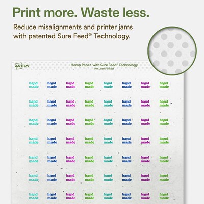 Avery Hemp Round Laser/Inkjet Multipurpose Labels, 3/4" Dia, Off-White (1600/Pack)