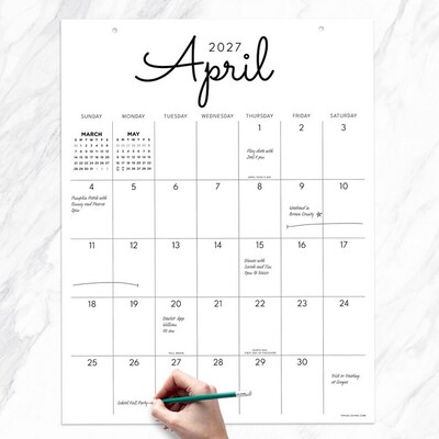 2027 TF Publishing Large Art 17" x 22" Monthly Desk or Wall Calendar, Multicolored (27-8214)