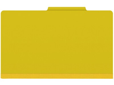 Medical Arts Press Pressboard Classification Folder, 2 Dividers, 2 Expansion, Legal Size, Yellow, 1