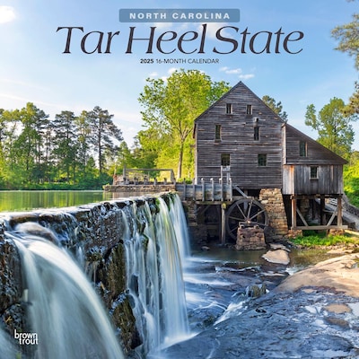 2025 BrownTrout Tar Heel State North Carolina Places 12 x 12 Monthly Square Wall Calendar (9781975