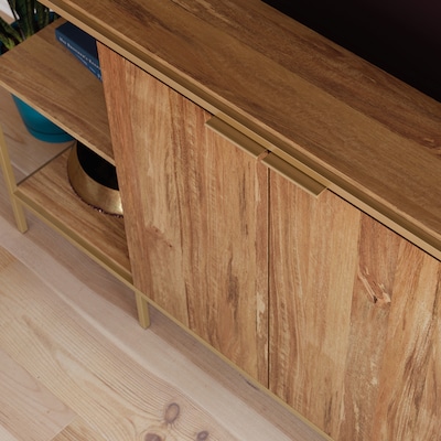 Sauder International Lux Credenza TV Stand, Screens up to 65", Sindoori Mango (428195)