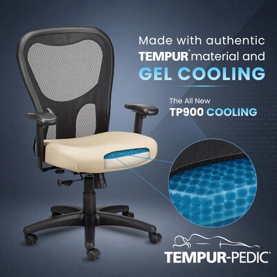 Tempur-Pedic Ergonomic Fabric/Mesh Swivel Task Chair, Beige/Black (TP9000-C-BGE)