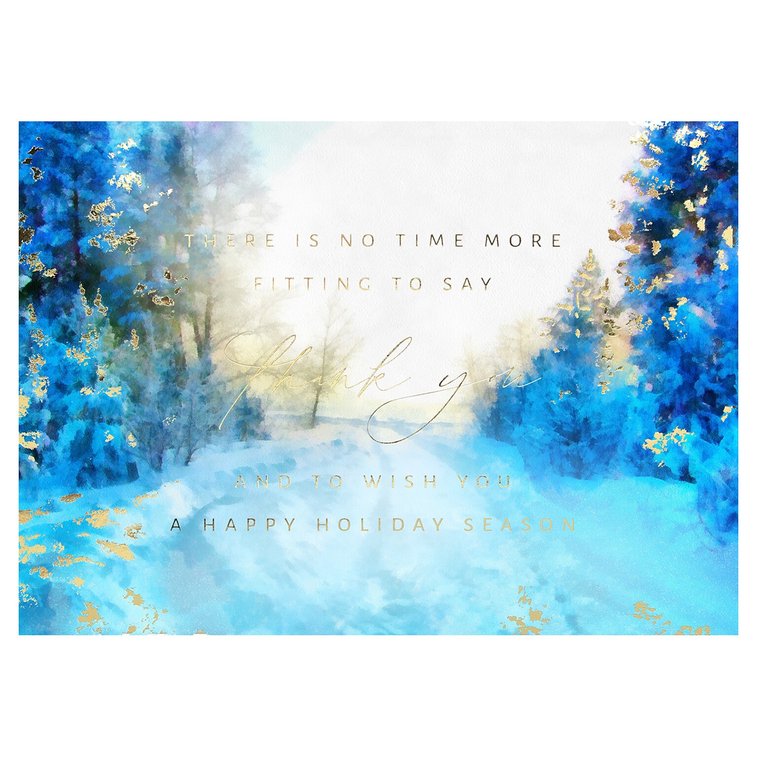 Custom Appreciation Path Cards, with Envelopes, 7 7/8 x 5 5/8  Holiday Card, 25 Cards per Set