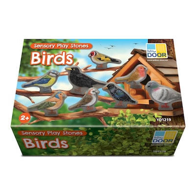 Yellow Door Sensory Play Stones, Birds, Multicolored, 8 Pieces/Set (YUS1219)