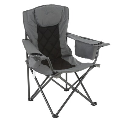 Arrowhead Outdoor Quad 6-Can Armrest Outdoor Chair, Granite Gray (TSRTKKS0316U)