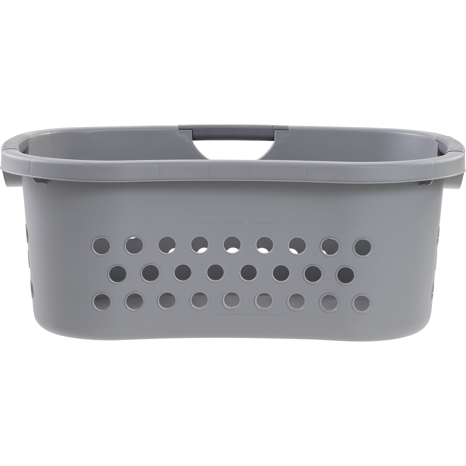 Iris Plastic Laundry Basket, Gray, 2/Pack (585089)