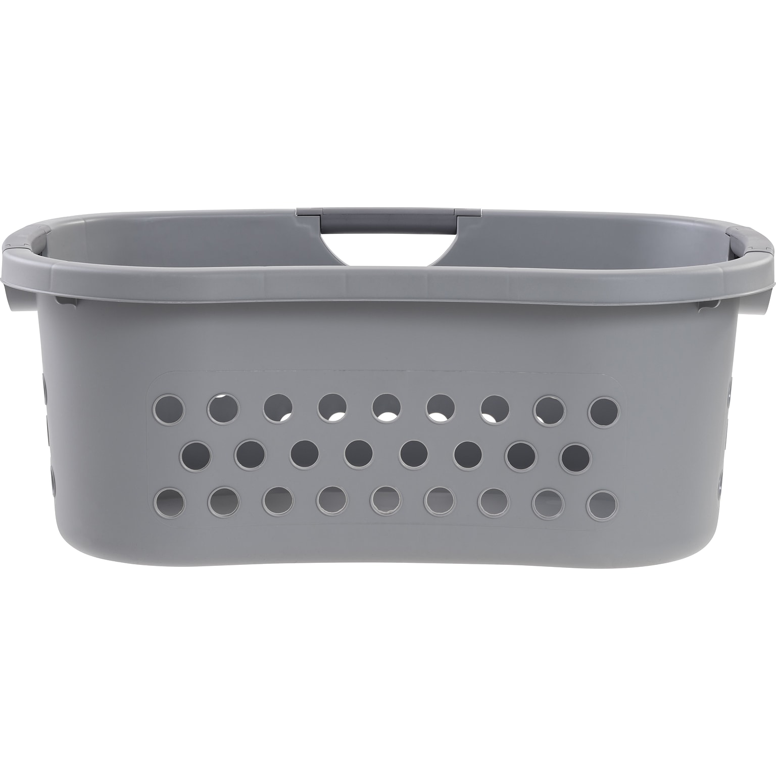 Iris Plastic Laundry Basket, Gray, 2/Pack (585089)