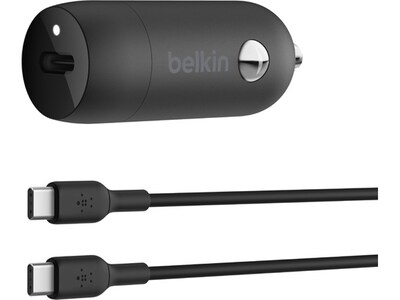 Belkin BoostCharge USB-C Car Charger, Black (CCA004BT1MBK-B6)
