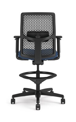 HON Ignition 2.0 ReActiv Back Vinyl Upholstered Seat Task Chair with Lumbar Support, Black/Blue (HITSRA.S0.F.H.0S.SX04.BL.SB.T)