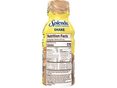 Splenda Diabetes Care Sugar-Free Café Latte Shake, 8 oz., 24 Bottles/Carton (SP20252490)