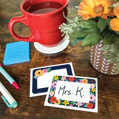 Teacher Created Resources Wildflowers Name Tags/Labels Multi-Pack, 36/Pack, 6 Packs (TCR6701-6)