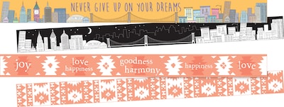 Barker Creek City Skyline Borders/Trim, 3.5 x 70, Assorted Colors, 24/Set (4040)