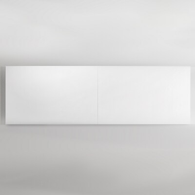 Ghent Flyte Duo Double-Sided Magnetic Steel Dry-Erase Whiteboard, 4 x 12, Two Piece (FLYD-412-GM-WH-2P)