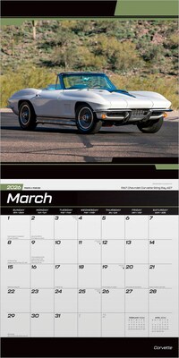 2026 BrownTrout Corvette 12" x 12" Monthly Wall Calendar (9798330701728)