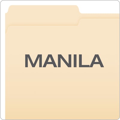 Pendaflex Recycled File Folder, 1/3-Cut Tab, Assorted, Legal Size, Manila, 100/Box (753 1/3)