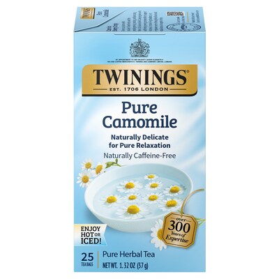 Twinings Pure Camomile Herbal Tea Bags, 25/Box (TNA85142)