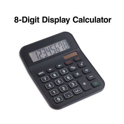 Quill Brand® 8-Digit Desktop Calculator, Gray (SPL-230-QCC)