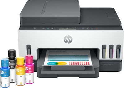 HP Smart Tank 7301 Wireless Color Inkjet Printer, All-In-One Supertank, Print, Scan, Copy (28B70A#B1