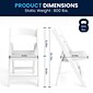 Flash Furniture Hercules 1000lb-Capacity Resin Folding Chair with Vinyl Padded Seat, White (LEL1WHITE)