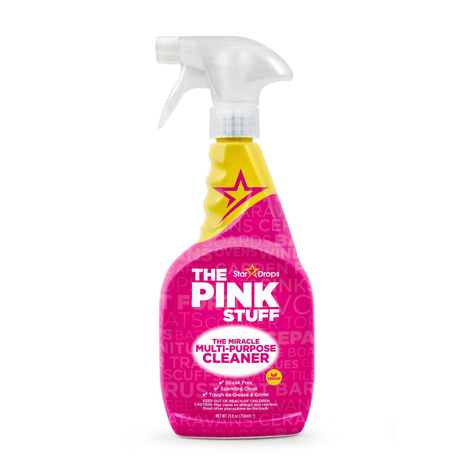 The Pink Stuff Miracle Multipurpose Cleaner & Degreaser Spray, 25.4 Fl Oz. (82382)