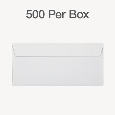 Quality Park Reveal-N-Seal Security Tinted #10 Double Window Envelope, 4-1/8" x 9-1/2", White, 500/Box (1014438)