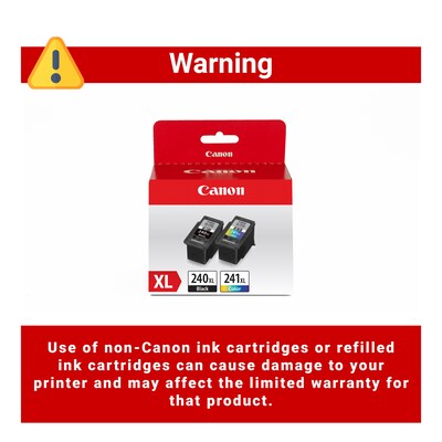 Canon PG-240 XL/CL-241 XL Black/Tri-Color Standard Yield Ink Cartridge, 2/Pack (5206B031)