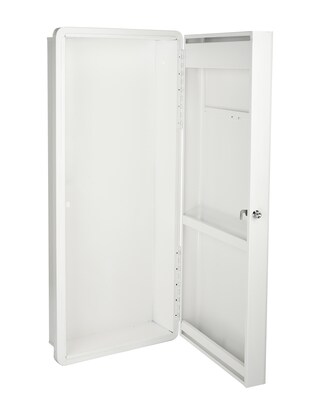 AdirHome Built-In Wall Laundry Hamper, 38.25H x 7.25W x 3.62D, White (315-01-WHI)