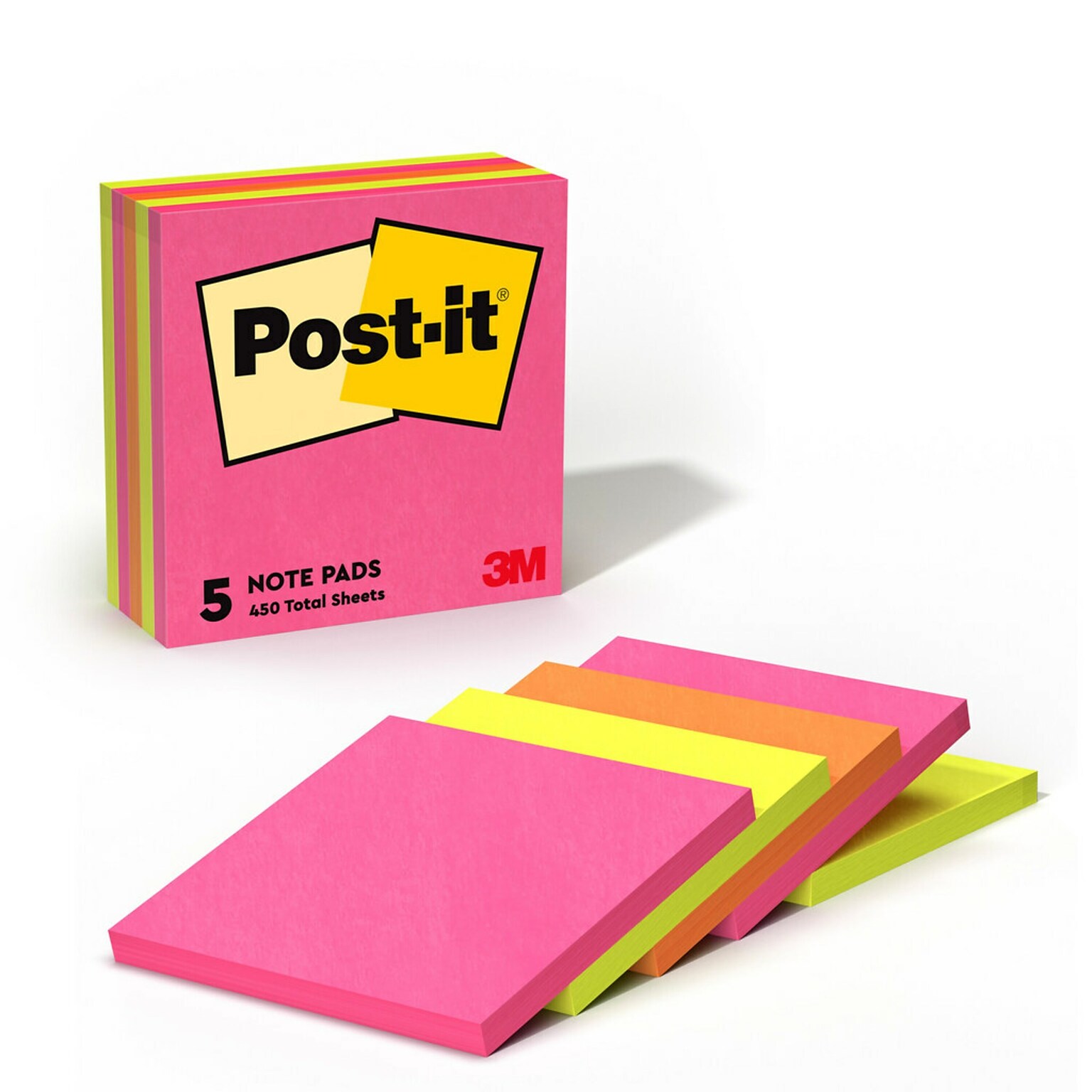Post-it Notes, 4” x 4”, Poptimistic Collection, 100 Sheets/Pad, 5 Pads/Pack (675-5LAN)