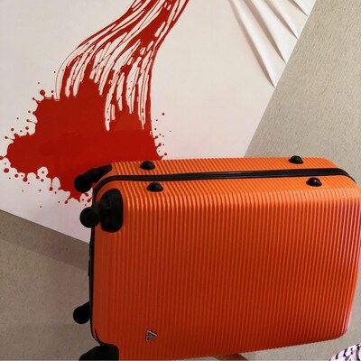 InUSA Royal 28" Hardside Suitcase, 4-Wheeled Spinner, TSA Checkpoint Friendly, Orange (IUROY00L-ORG)