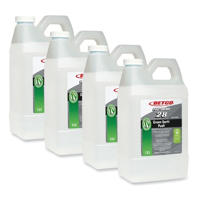 Betco Green Earth Bioactive Solutions PUSH Drain Cleaner, New Green Scent, 2 L Bottle, 4/Carton (BET1334700)