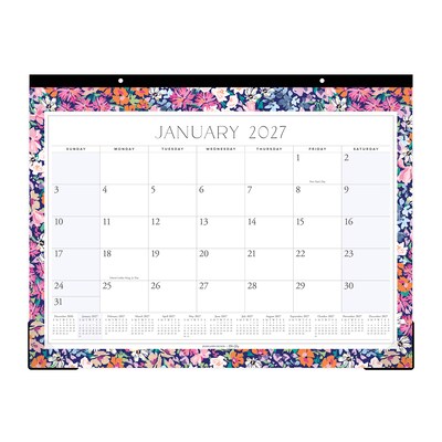 2027 Blue Sky Jessie James Decker Monthly Desk Calendar, Floral (164182)