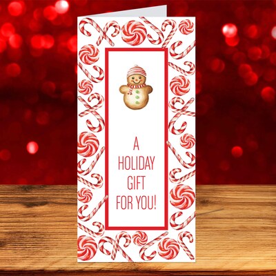 Great Papers! Peppermint & Candy Cane Holiday Money Cards Stationary Kit, 12/Pack (2025047)
