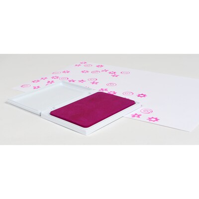 Ready 2 Learn Jumbo Washable Stamp Pad, Foam, 6.2"L x 4.1"W, Hot Pink (CE-10034)