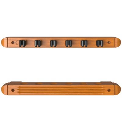 Fat Cat Oak 6 Cue 2-Piece Wall Cue Rack (27-0099)