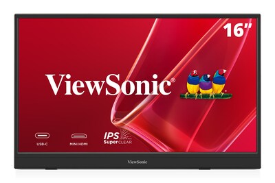ViewSonic 16 FHD 60Hz Portable LED Monitor, Black (VA1653)