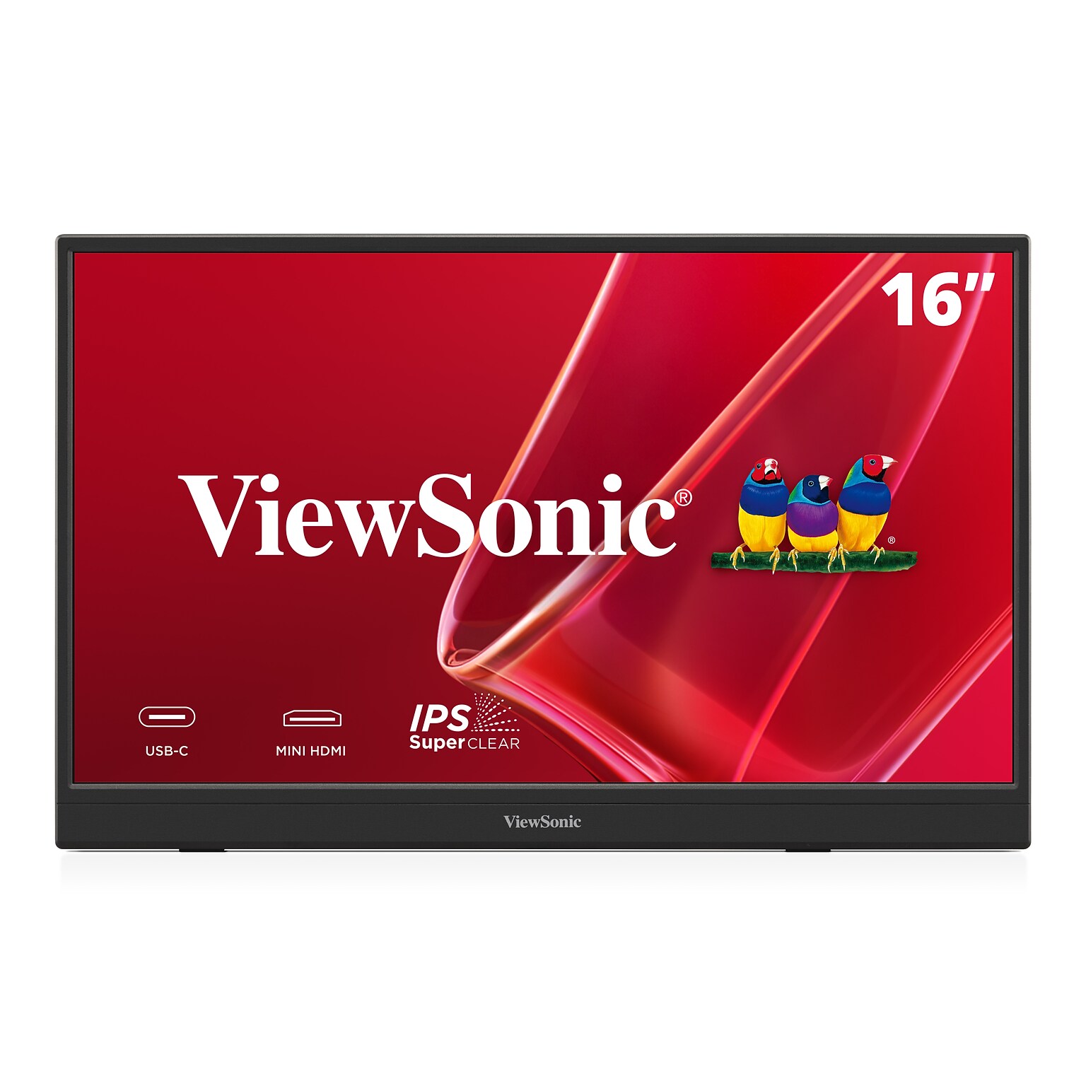 ViewSonic 16 FHD 60Hz Portable LED Monitor, Black (VA1653)