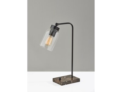 Adesso Bristol Incandescent Desk Lamp, 19, Black (4288-01)