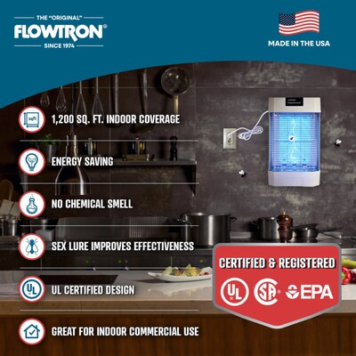 Flowtron Electric Diplomat Indoor Bug Zapper, 2000 sq. ft. Coverage, 120W UV Light (FLWFC7800)
