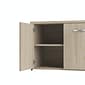 Bush Business Furniture Studio C Low Storage Cabinet with Doors and Shelves, Natural Elm (SCS160NE)