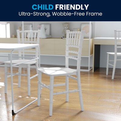 Flash Furniture Resin Kids Chiavari Chair, White (LEL7KWH)