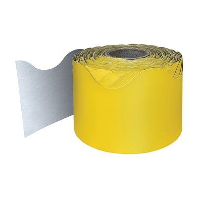 Carson Dellosa Education Rolled Scalloped Border, 2-1/4 x 65, Yellow, 3/Bundle (CD-108467-3)