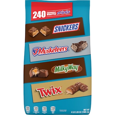 MARS Chocolate Favorites Minis Size Candy Bars Assorted Variety Mix Bag, 62.6 oz, 205 Pieces (220-00