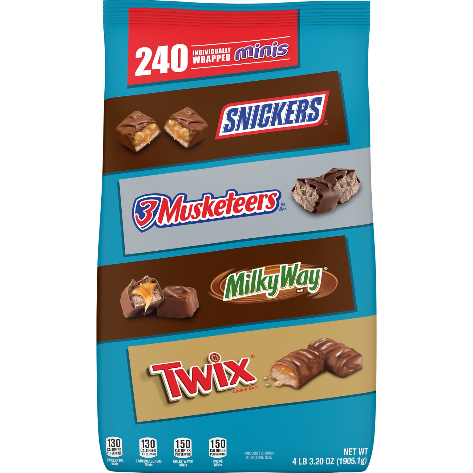 MARS Chocolate Favorites Minis Size Candy Bars Assorted Variety Mix Bag, 62.6 oz, 205 Pieces (220-00016)