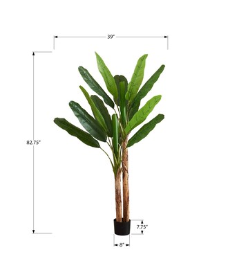 Monarch Specialties Inc. 83" Artificial Banana Tree in Pot (I 9593)