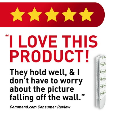 Command Large Hanging Strips, 15 lb., White, 4 Pairs/Pack (17206-ES)