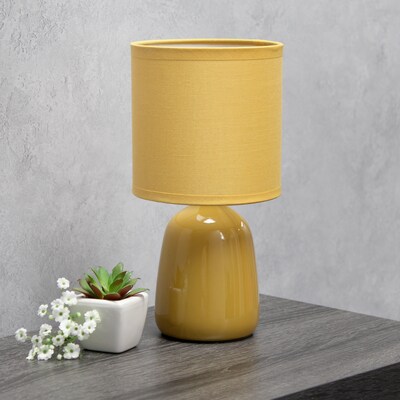 Simple Designs Table Lamp, Mustard Yellow (LT1134-MST)