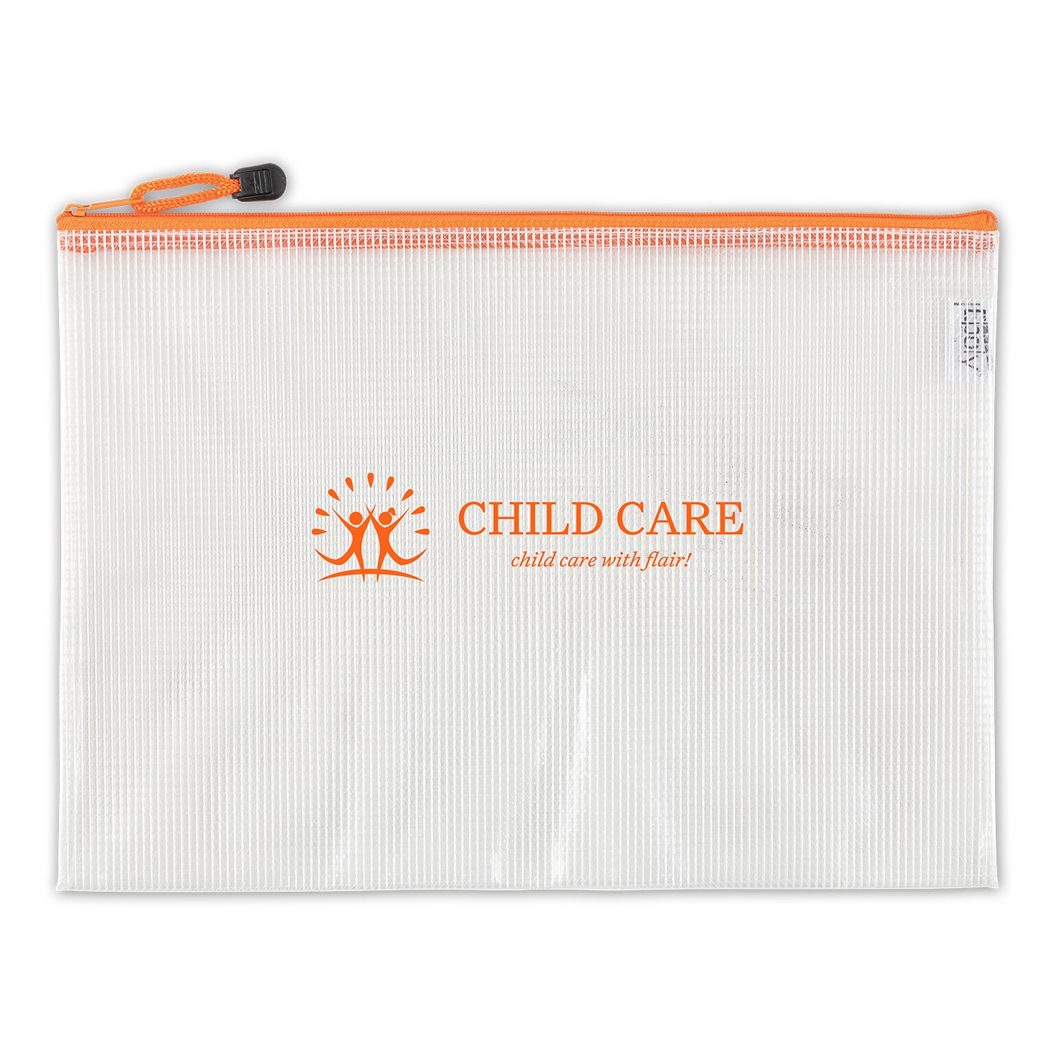 One Color Imprint PolyWeave Medium Size Zip Bag