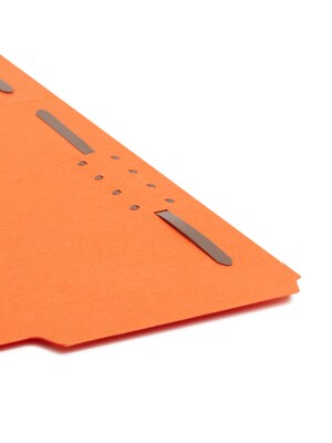 Smead Reinforced Classification Folders, 1/3-Cut Tab, Letter Size, Orange, 50/Box (12540)