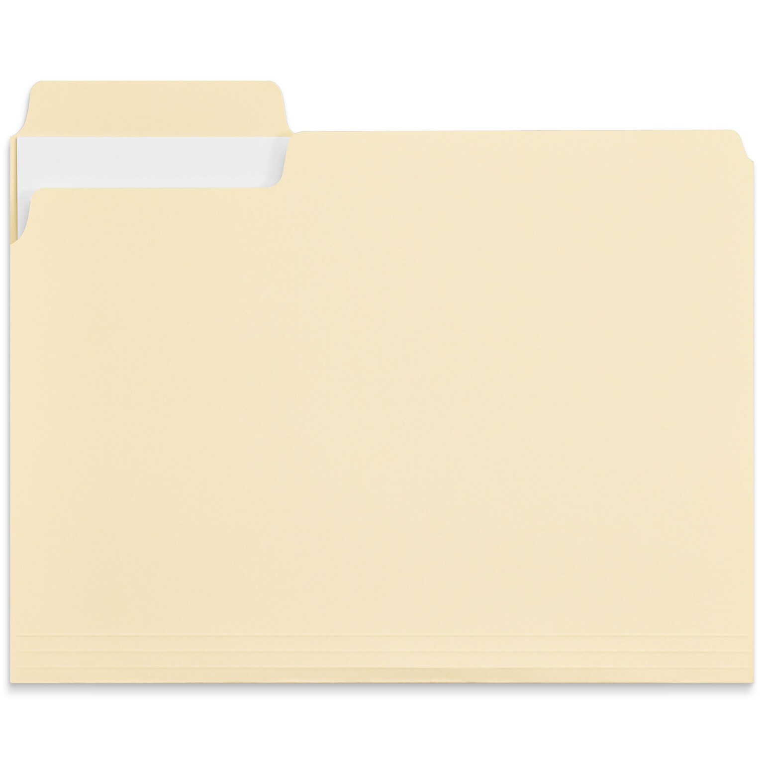 Staples Heavy Duty File Folder, 1/3-Cut Tab, Letter Size, Manila, 50/Box (ST62566)